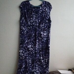 Purple animal print sleeveless dress